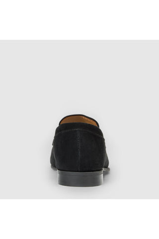 Aquatalia Elis suede loafer in Black - view 6