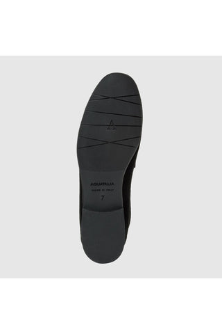 Aquatalia Elis suede loafer in Black - view 7