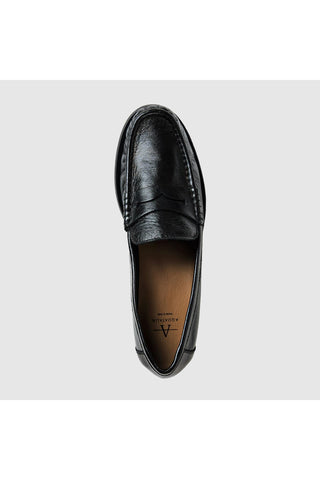 Aquatalia Elis Naplak leather loafer in Black - view 3