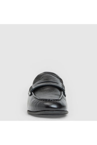 Aquatalia Elis Naplak leather loafer in Black - view 5
