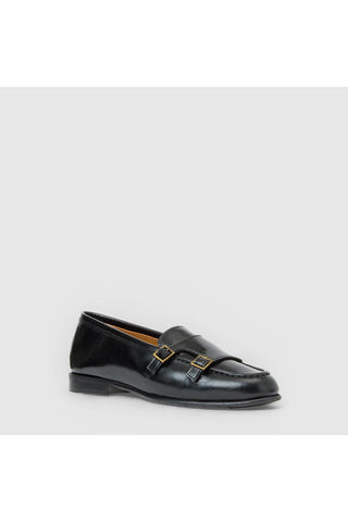 Aquatalia Ema leather loafer in Black - view 2