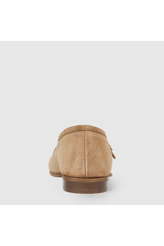 Aquatalia Ema suede loafer in Caramel - view 6