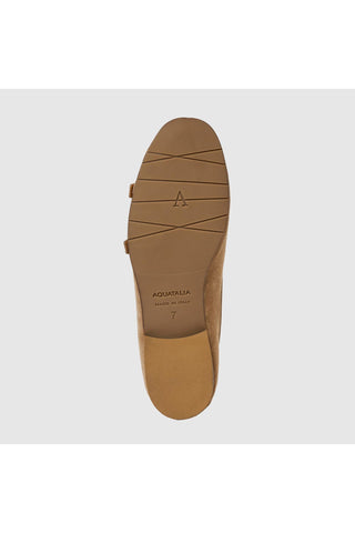 Aquatalia Ema suede loafer in Caramel - view 7