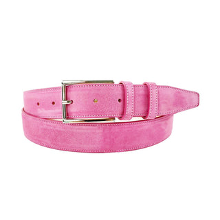 Emilio Franco 202 Men's Belts Pink Combination Suede Leather Men's Belts (EF1137)-AmbrogioShoes