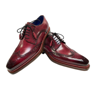 Emilio Franco Adriano Men's Shoes Antique Red Calf-Skin Leather Derby Oxfords (EF1000)-AmbrogioShoes