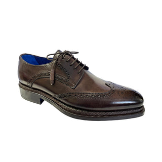 Emilio Franco Adriano Men's Shoes Dark Brown Calf-Skin Leather Derby Oxfords (EF1003)-AmbrogioShoes