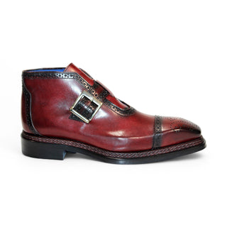 Emilio Franco Aldo Men's Shoes Antique Red Calf-Skin Leather Boots (EF1237)-AmbrogioShoes