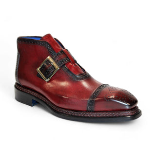 Emilio Franco Aldo Men's Shoes Antique Red Calf-Skin Leather Boots (EF1237)-AmbrogioShoes