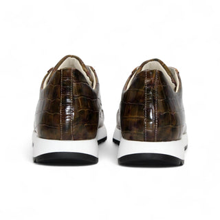 Emilio Franco Alfio Men's Shoes Crocodile Print Calf-Skin Leather Sneaker (EF1005)-AmbrogioShoes