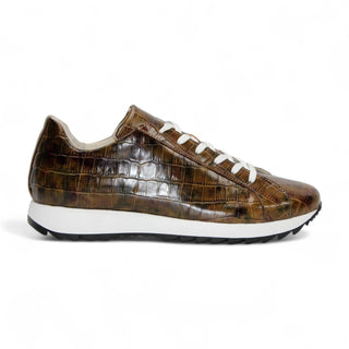 Emilio Franco Alfio Men's Shoes Crocodile Print Calf-Skin Leather Sneaker (EF1005)-AmbrogioShoes