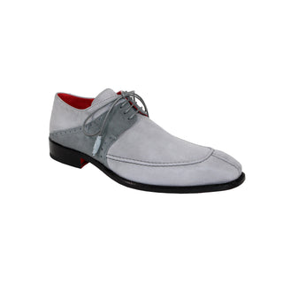 Emilio Franco Amadeo Men's Shoes Light Grey/Grey Suede Leather Derby Oxfords (EF1145)-AmbrogioShoes