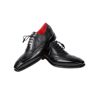 Emilio Franco Antonio Men's Shoes Black Calf/Deer Sking Derby Oxfords (EF1146)-AmbrogioShoes