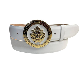 Emilio Franco BL40 White/Gold Calf Men's Belts (EFC1058)-AmbrogioShoes