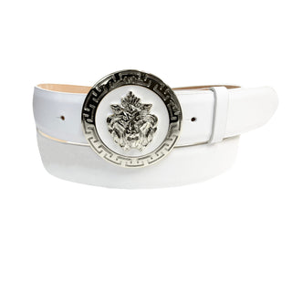 Emilio Franco BL40 White/Silver Calf Men's Belts (EFC1059)-AmbrogioShoes