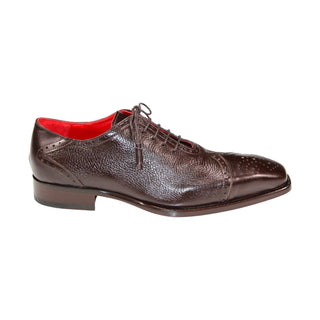 Emilio Franco Bosco Men's Shoes Chocolate Calf/Deer Leather Oxfords (EF1205)-AmbrogioShoes