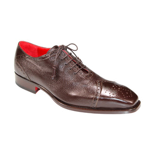 Emilio Franco Bosco Men's Shoes Chocolate Calf/Deer Leather Oxfords (EF1205)-AmbrogioShoes