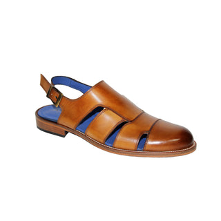 Emilio Franco Catania Men's Shoes Calf-Skin Leather Sandals Sandals (EF1150)-AmbrogioShoes