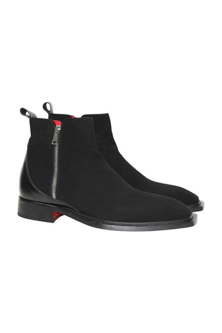 Emilio Franco Cesare Suede Zipper Boot (D1188)-AmbrogioShoes