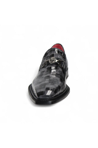 Emilio Franco Couture Narciso Crocodile Embossed Calf-Skin Leather Horse-Bit Loafer (EFC1108)