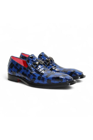 Emilio Franco Couture Narciso Crocodile Embossed Calf-Skin Leather Horse-Bit Loafer (EFC1108)