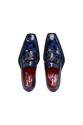 Emilio Franco Couture Narciso Crocodile Embossed Calf-Skin Leather Horse-Bit Loafer (EFC1108)