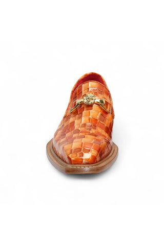 Emilio Franco Couture Narciso Crocodile Embossed Calf-Skin Leather Horse-Bit Loafer (EFC1108)