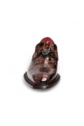 Emilio Franco Couture Narciso Crocodile Embossed Calf-Skin Leather Horse-Bit Loafer (EFC1108)