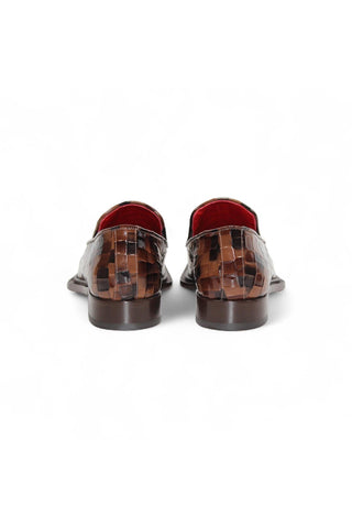 Emilio Franco Couture Narciso Crocodile Embossed Leather Horse-Bit Loafer (EFC1108)
