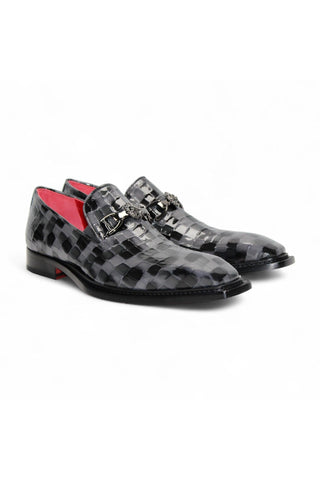 Emilio Franco Couture Narciso Crocodile Embossed Leather Horse-Bit Loafer (EFC1108)