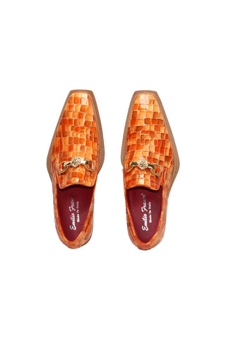 Emilio Franco Couture Narciso Crocodile Embossed Leather Horse-Bit Loafer (EFC1108)
