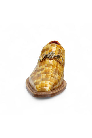 Emilio Franco Couture Narciso Crocodile Embossed Leather Horse-Bit Loafer (EFC1108)