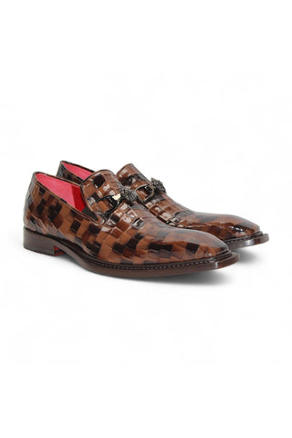 Emilio Franco Couture Narciso Crocodile Embossed Leather Horse-Bit Loafer (EFC1108)