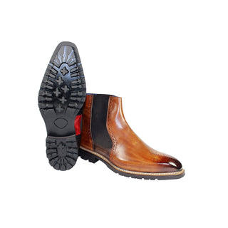 Emilio Franco Dario Men's Shoes Cognac/Brown Calf-Skin Leather Boots (EF1023)-AmbrogioShoes