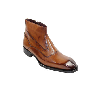 Emilio Franco Davide Men's Shoes Brandy Calf-Skin Leather Boots (EF1244)-AmbrogioShoes