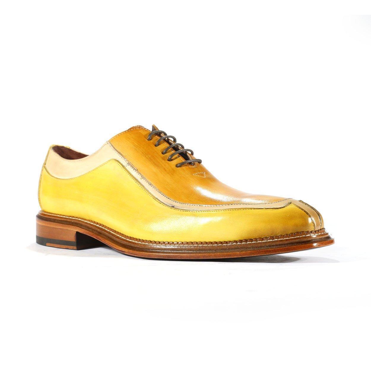 Emilio Franco Designer Shoes Men's Angelo Yellow Combo Calf-skin