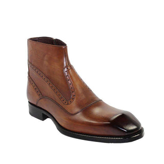 Emilio Franco Shoes Men's Davide Brandy Calf-skin Leather Boots(EF3414)-AmbrogioShoes