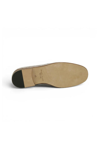 Emilio Franco EF439 Linen & Leather Horse-Bit Loafer