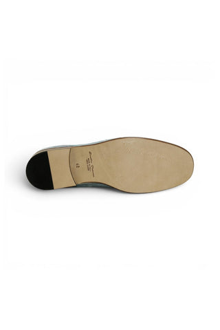Emilio Franco EF439 Linen & Leather Horse-Bit Loafer