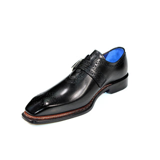 Emilio Franco Filippo Men's Shoes Black Calf-Skin Leather Monkstraps (EF1194)-AmbrogioShoes