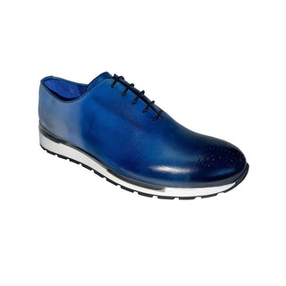 Emilio Franco Flavio Men's Shoes Blue Combination Calf-Skin Leather Sneakers (EF1027)-AmbrogioShoes