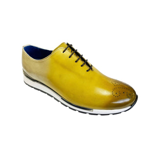 Emilio Franco Flavio Men's Shoes Yellow Combination Calf-Skin Leather Sneakers (EF1031)-AmbrogioShoes