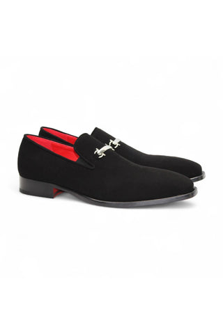 Emilio Franco Francesco Black Suede Loafers (EF1032)-AmbrogioShoes