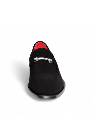 Emilio Franco Francesco Black Suede Loafers (EF1032)-AmbrogioShoes