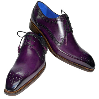 Emilio Franco Giacamo Men's Shoes Purple Calf-Skin Leather Oxfords (EF1042)-AmbrogioShoes