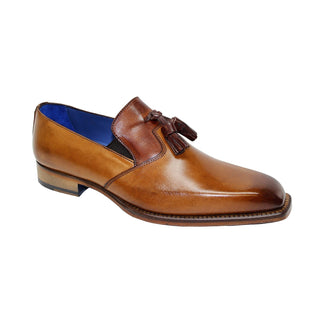 Emilio Franco Giancarlo Men's Shoes Cognac/Brown Calf-Skin Leather Loafers (EF1043)-AmbrogioShoes