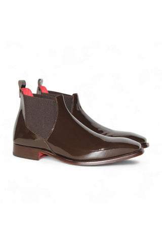 Emilio Franco Leonardo Calf-Skin Patent Leather Chelsea Boot (EF1066)-AmbrogioShoes