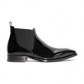 Emilio Franco Leonardo Men's Shoes Calf-Skin Patent Leather Chelsea Boot (EF1066)-AmbrogioShoes