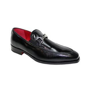 Emilio Franco Loris Men's Shoes Black Nappa Leather Loafers (EF1074)-AmbrogioShoes