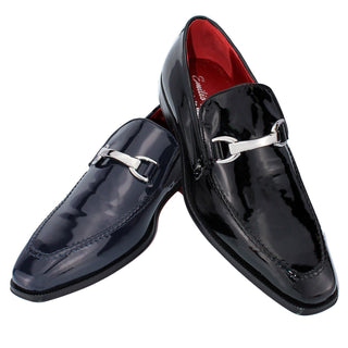 Emilio Franco Loris Men's Shoes Black Patent Leather Loafers (EF1077)-AmbrogioShoes
