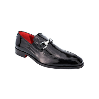Emilio Franco Loris Men's Shoes Black Patent Leather Loafers (EF1077)-AmbrogioShoes